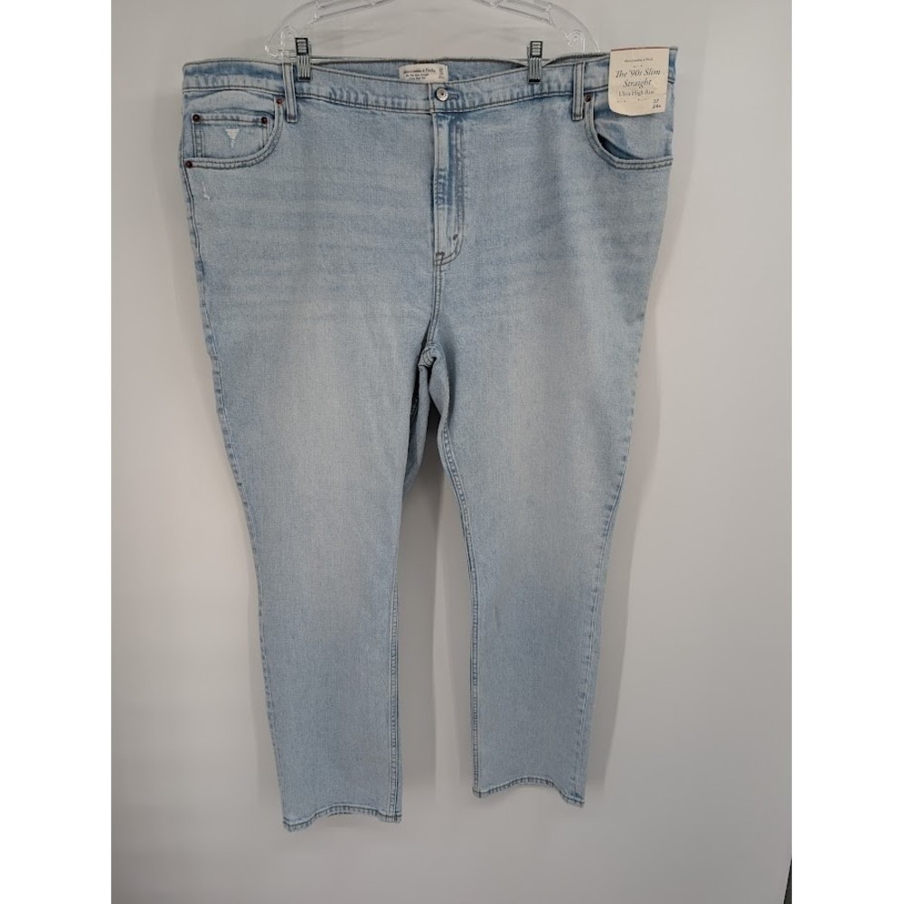Abercrombie & Fitch NWT Women's the 90's Slim Straight Ultra High Rise sz 37/24R